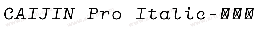 CAIJIN Pro Italic字体转换 CAIJIN Pro Italic字体转换